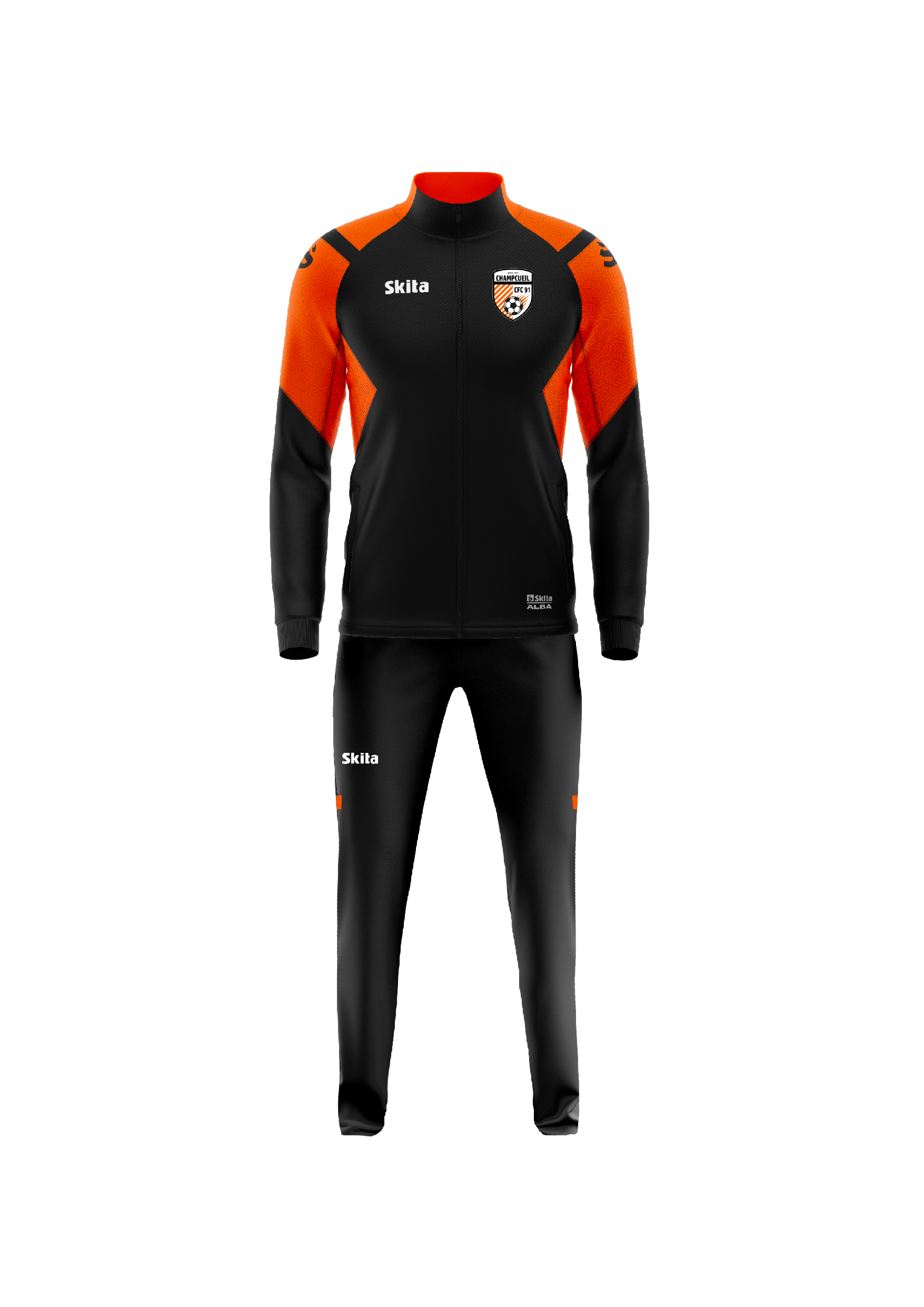 Surv&ecirc;tement ALBA noir/orange (CHAMPCUEIL FC)